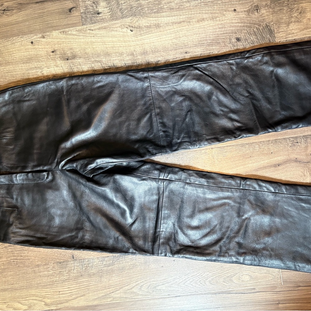 Danier Black Leather Trousers